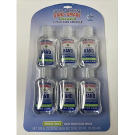 Ultra Defense Sani+Smart Vitamin E Hand Sanitizer Family Set Of (6) 1.69 Fl. Oz