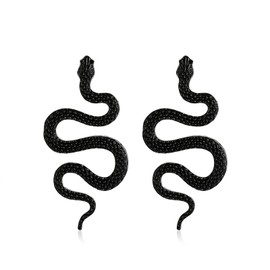 INENIMARTJ Snake Dangle Earrings for Women, Boho Statement Snake Earrings, Punk Gothic Personality Snake Dangle Drop Earrings vintage Animal Serpent Jewelry. (G)