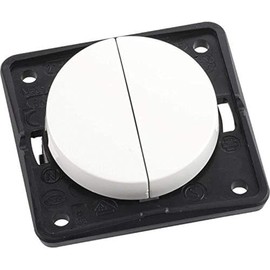 Hager Integro – Double Two-Way Switch Polar White