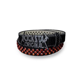 Silas Rockstar Black Logo Belt - Size: 48, Color: Black