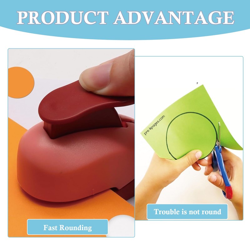 3 Pcs Circle Cutter Punch Set for Crafting, Paper Punches