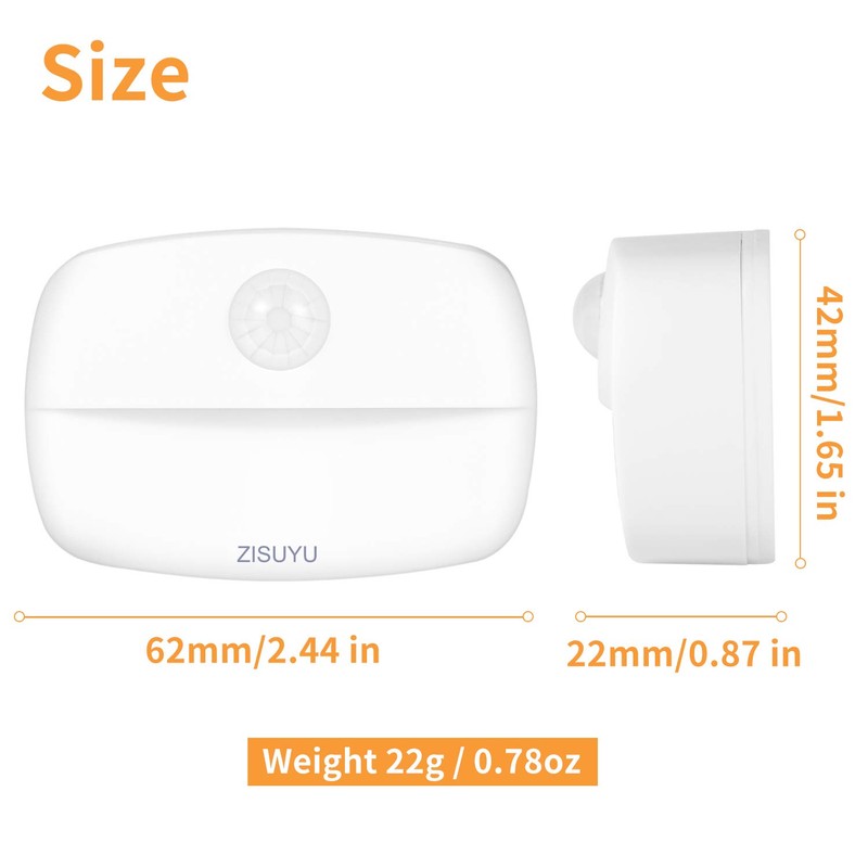 ZISUYU Motion Sensor Light Indoor Led Night Light Stick on