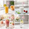 MYHOGOOD 30Pcs Pink Paper Straws, Lovely Pink Paper Straw for