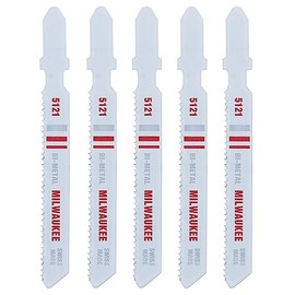 Milwaukee 48-42-5121 3-Inch, 18 Teeth per Inch, Bi-Metal Jig Saw Blades, 5-Pack