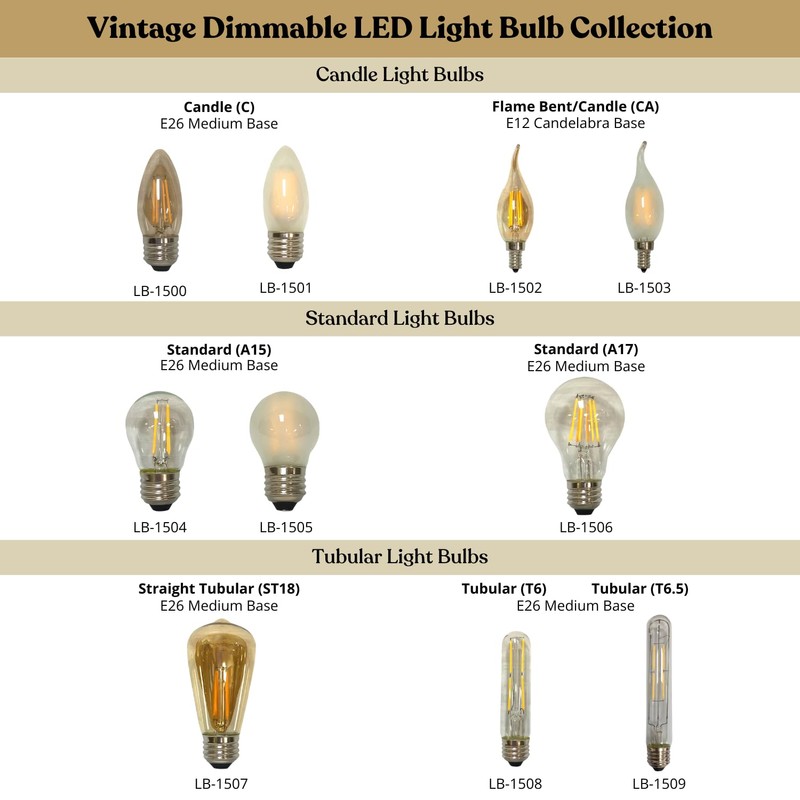 Royal Designs, Inc. LB-1506-6 Vintage Dimmable Edison Light Bulbs with