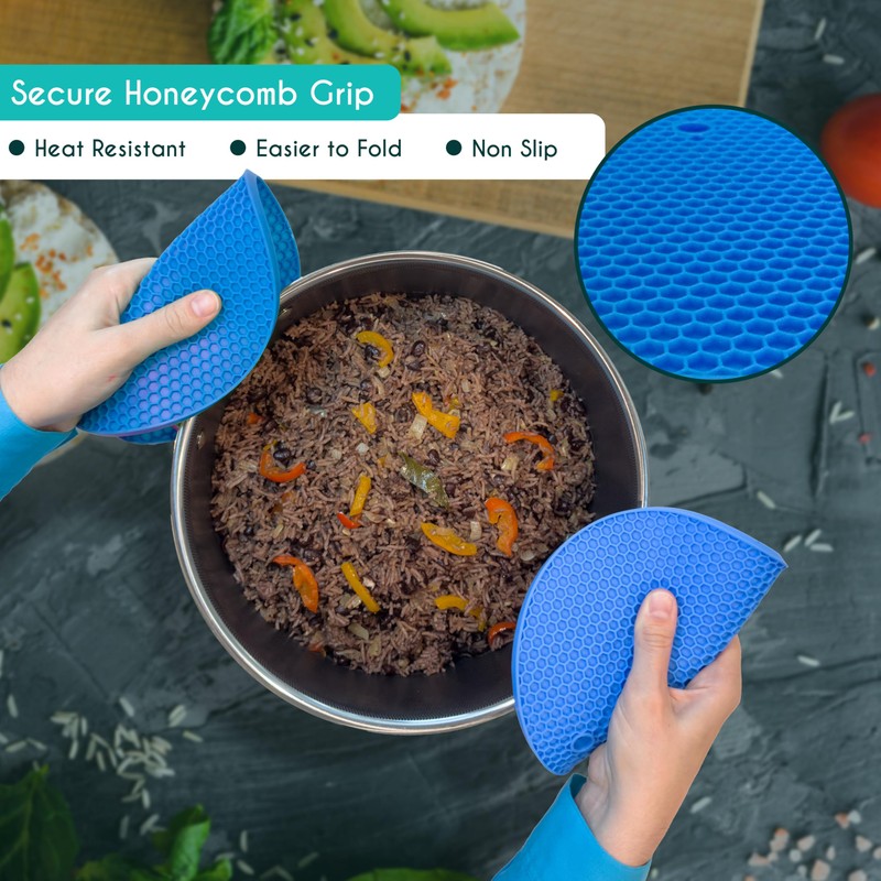 4 Pcs Thick Trivets for Hot Dishes, Non Slip Hot