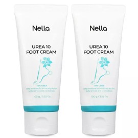Nella 넬라 우레아 10 풋크림 100g, 2개 /발각질제거 굳은살제거 [[2+1] 풋크림 3개] Nella Urea 10 Foot Cream 100g, 2 pcs / Callus Remover [[2+1] 3 Foot Creams]