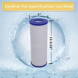 DAYEAR PRB25-IN Hot Tub Filter Replace FC-2375, C-4326, FC-2370, 413-106,303909, M-4326, 817-2500, R173429 5 x 13 Drop in Spa Filter,2 Pack