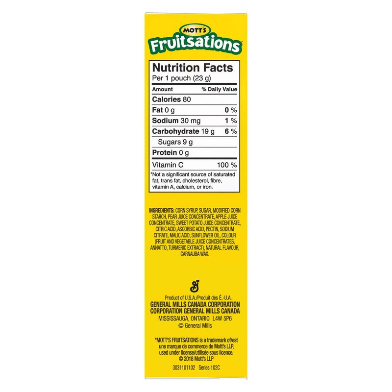 Keurig Dr Pepper Motts Fruitsations + Veggie/Fruit Flavoured Snacks Gluten