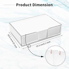 600 Sheets 4x6 Memo Holder Desk Notepad 4x6 Tray Pad Paper Non Sticky Memo Pads 4x6 Acrylic Notepad Holder Note Pads for Desk School Organization Planning