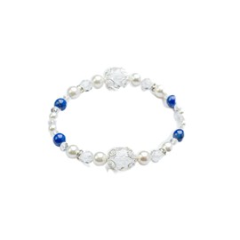 Kyozudou Power Stone Women's Bracelet, Natural Stone, 64-Faced Crystal, Pearl, 6mm, Quality Guarantee Certificate, Rubber Stone