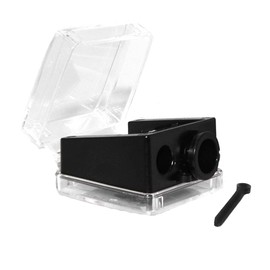 Palladio Palladio Double Barrel 3 in 1 Cosmetic Pencil Sharpener with Cover, Stainless Steel Blade, Size Adjuster, Essential for Small and Extra Large Lip Liner, Eyeliner, Brow Pencils