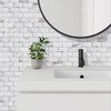 Vamos Tile 100-Piece Glossy Statury White Peel and Stick Backsplash
