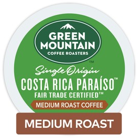 Green Mountain Coffee Roasters Costa Rica Paraiso, Single-Serve Keurig K-Cup Pods, Medium Roast Coffee, 96 Count