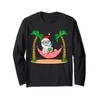 Summer Christmas in July - Tropical Santa Xmas Hawaiian Langarmshirt