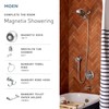 Moen Engage Chrome Magnetix 2-in-1 Combo Rain Showerhead with Detachable