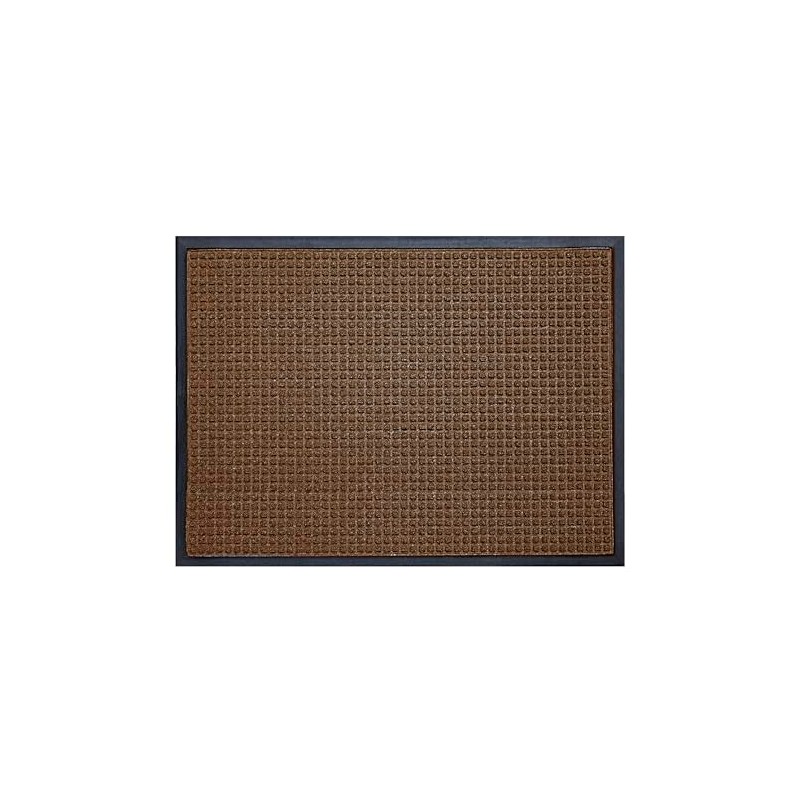 Durable Stop-N-Dry Indoor Rubber Backed Carpet Entrance Mat, 3' x