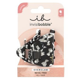 invisibobble Leo EVERCLAW Hair Clip, Hair Clips, Women and Girls, Non-Slip Leopard Hair Clip, Hair Clip, Leopard Print, Metal-free and Hair Friendly, Pack of 1 (Last Midnight, Medium)