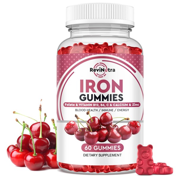Iron Gummies with Zinc, Calcium, Vitamin C, B6 & B12