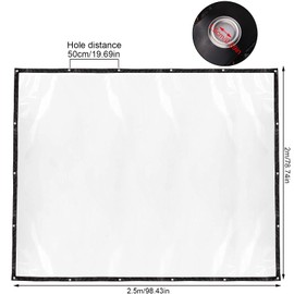 KHBNHJ Waterproof Tarpaulin 2.5 x 2 m - Transparent Waterproof Tarpaulin with Eyelets - Reinforced Edges - for Sun Rain Greenhouse Cover