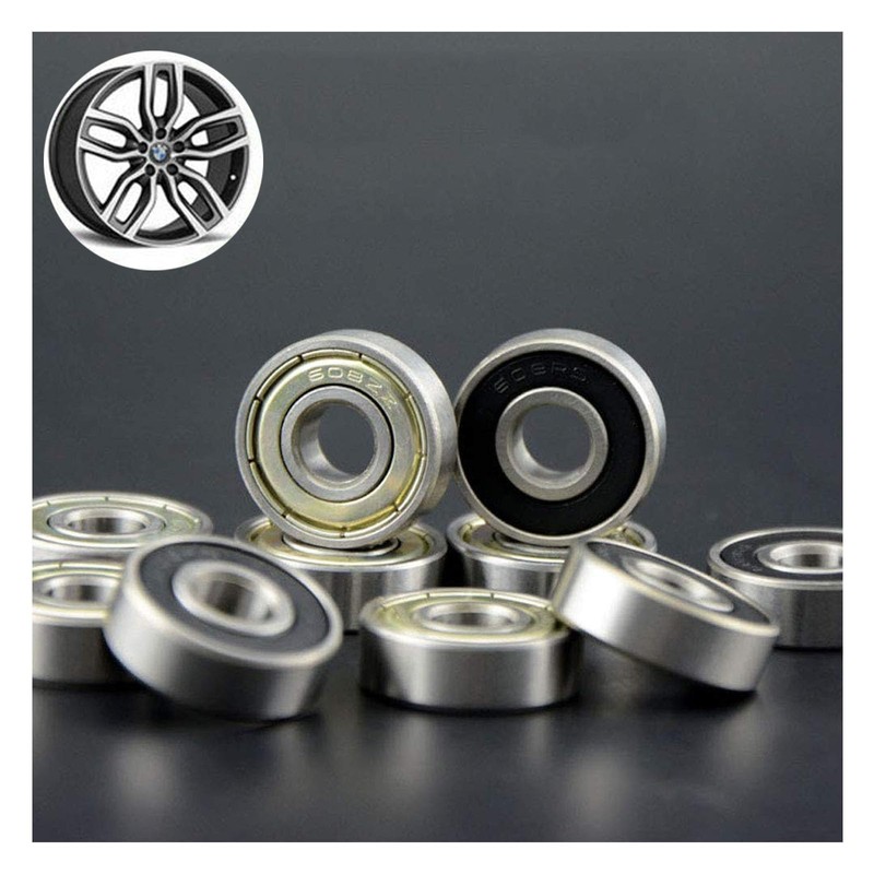 60pcs Skateboard Bearings 608ZZ Double Shielded Ball Bearings Small Bearings