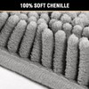 Smarcute Luxury Bath Mat for Bathroom Chenille Bathroom Mat Water