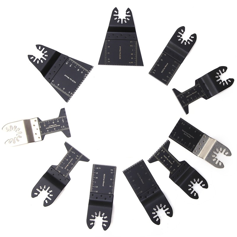 10Pcs Universal Saw Blade Oscillating Multi Tool High Carbon Steel