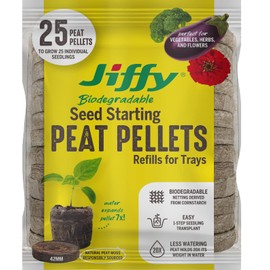 Jiffy J4REFILL Peat Pellets, 42 mm, Brown