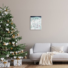 Stupell Industries Ice Skating Families Snowfall Canvas Wall Art, Design by Andrew Thornton