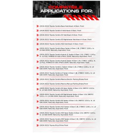 R1 Concepts Front Brakes and Rotors Kit |Front Brake Pads| Brake Rotors and Pads| Optimum OEp Brake Pads and Rotors |Hardware Kit|fits 2019-2022 Toyota Corolla, Prius Prime