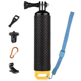 SOONSUN Waterproof Floating Hand Grip for GoPro Hero 13, 12, 11, 10, 9, 8, 7, 6, 5, 4, 3, 2, Session, Fusion, Max, AKASO, SJCAM, DJI Osmo Handler Handle Mount Accessories for Action Camera