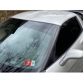 True Line Automotive Precut Sun Visor Window Tint Film Compatible with Scion TC Coupe 2005-2010 - 5% Visor Only - Sunshade for Car Windshield - Sun Visor for Car Windows - Tint Kit