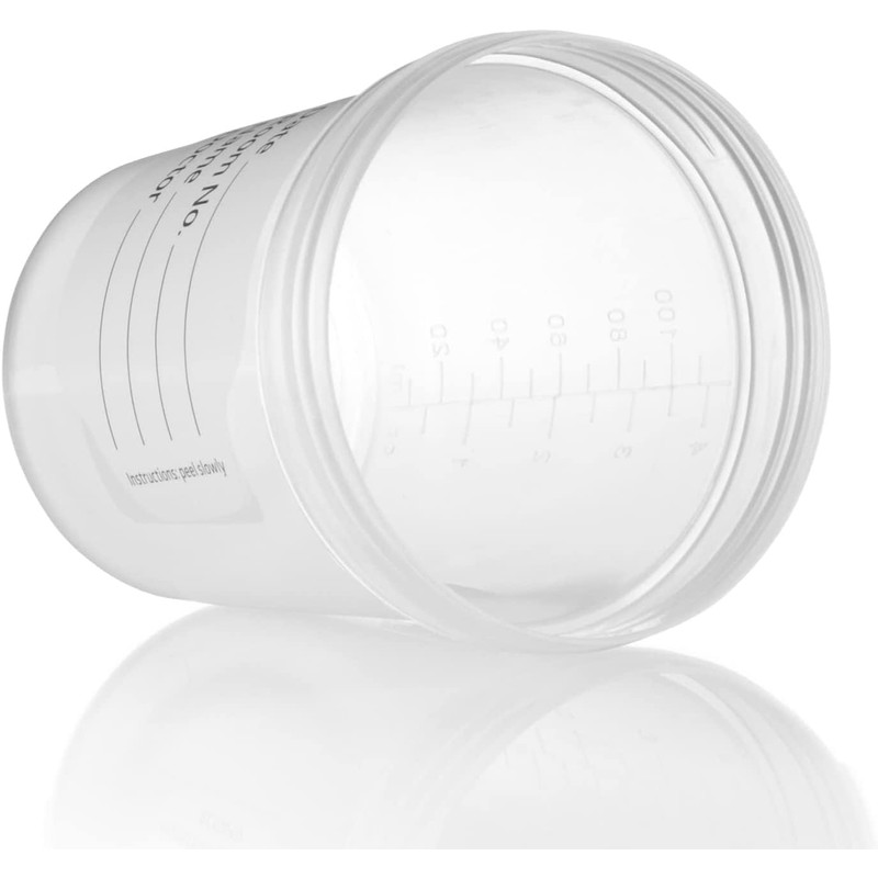 Vakly Sterile Specimen Cups Individually Bagged with Lids [3 Count]