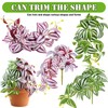 QUOZUO 2 Pack Reptile Plants for Terrarium, Artificial Leaves Habitat
