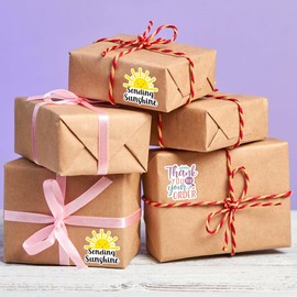 Bttwkco 500pcs Thank You for Your Order Stickers, Handmade Stickers,Happy Mail Stickers,Boutique Packaging Stickers,Purchase Stickers Roll