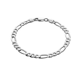 Sterll men’s bracelet made of solid 925 silver, ideal as a gift for husband or friend, with jewellery box., Oxidised Silver