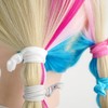 MEEDEE 100 Pack Pastel Rainbow Netural Elastic Hair Ties For