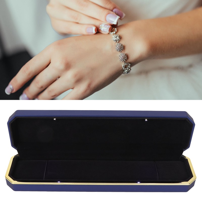Bracelet Gift Box Flocking Inside Elegant Protective Jewelry Storage Display
