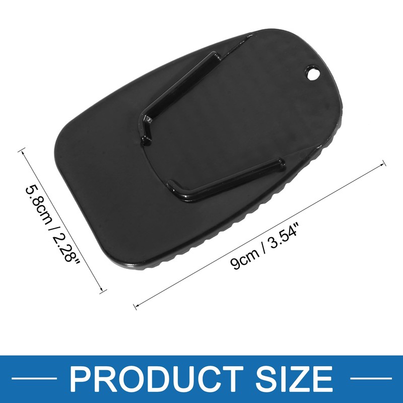 A ABSOPRO Motorcycle Kickstand Pad Side Stand Extension Pad Black