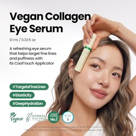 AXIS-Y Suero de Colágeno Vegano para Ojos - K Beauty Ácido Hialurónico Triple y Suero de Colágeno con Péptidos Mejora la Elasticidad de la Piel, Reduc