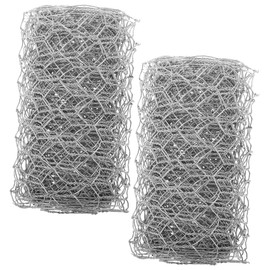 BESPORTBLE 2Pcs Galvanized Hexagonal Wire Mesh Fencing for Garden Poultry Protection Durable Barrier for Livestock for Craft Projects and Home Decoration