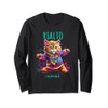 Rialto California USA lustiges, buntes tanzendes Katzen-Design Langarmshirt