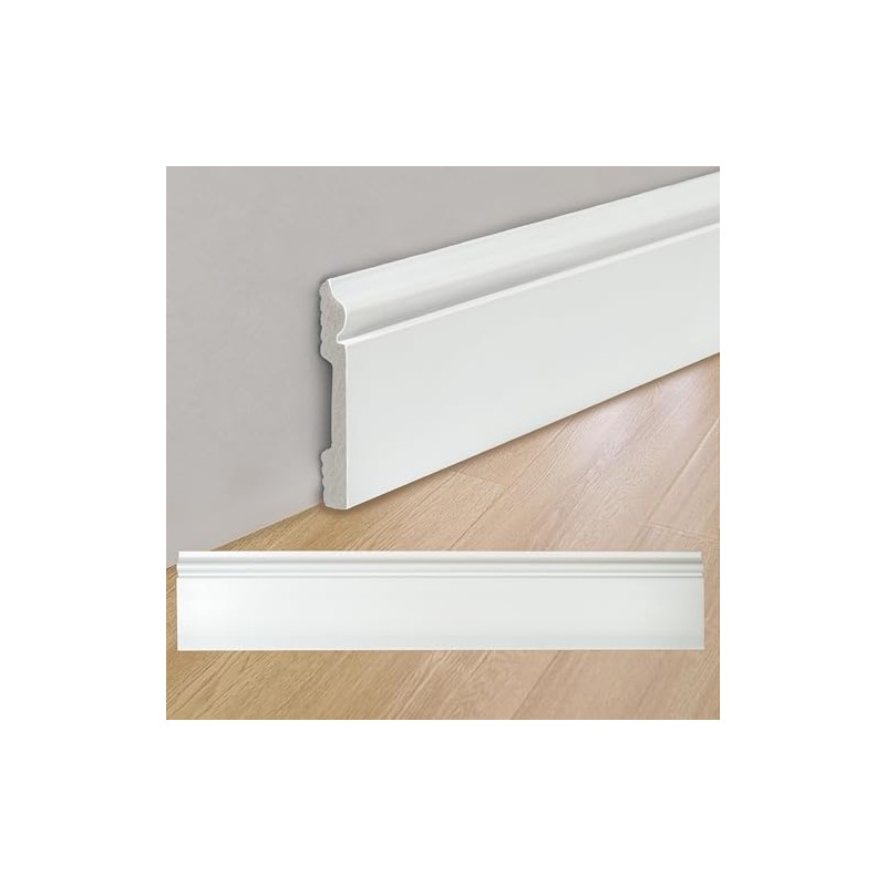 8 Pcs Wall Baseboard Molding Trim 47.2 x 3.15 in,