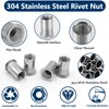 Vifmy Metric & SAE Rivet Nut Assortment Kit(300 Pcs),m3 m4