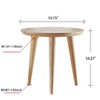 WoodShine Side Table Small Round Solid Wood Sofa Table End