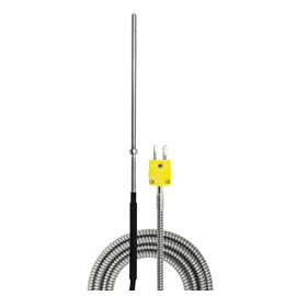 PerfectPrime TL3162K K-Type Thermocouple Temperature Sensor Probes 316L stainless steel 752°F, 7.3in Long