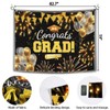 Ladvis Black Gold Graduation Backdrop, Class of 2024 Backdrop Congrats