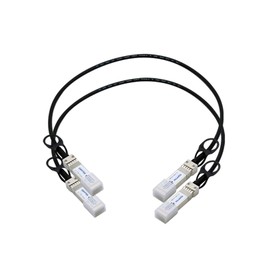 QSFPTEK 10G SFP+ DAC Cable, Passive Direct Attach Copper Twinax Cable, CO SFP-H10GB-CU50CM, UB, Open Switch Device (0.5M, 2 Pack)
