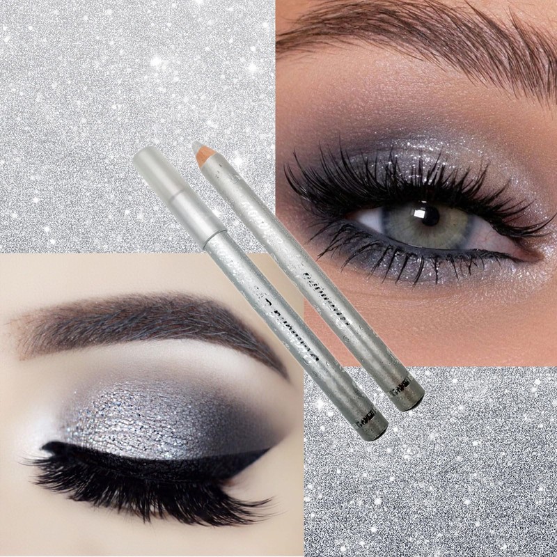 Pearl Eyeshadow Stick, White Shimmer Eye Shadow Pencil Crayon, Glitter
