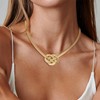 Flyonce Gold Snake Chain Necklace for Women Adjustable Long Choker
